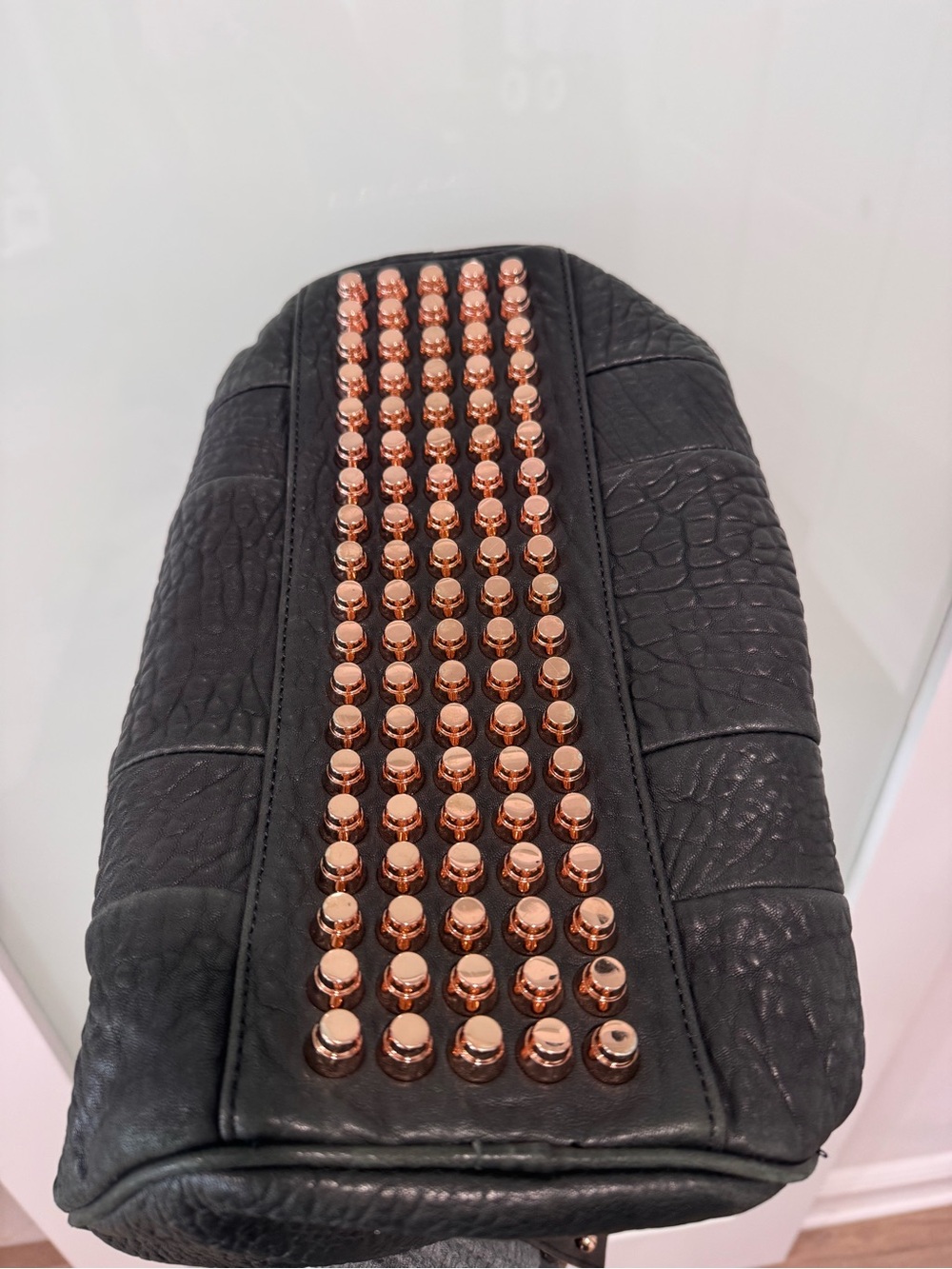 Black Studded Women’s Crossbody Bag - Brand Unbranded